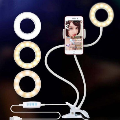 LED Selfie Ring Light Adjustable Stand for Perfect Lighting