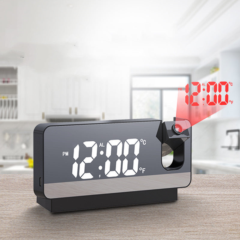 3D LED Projection Alarm Clock with Snooze Function and Mirror Display - Mallora Shop
