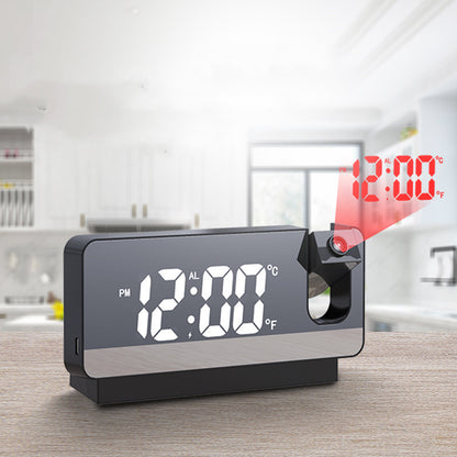 3D LED Projection Alarm Clock with Snooze Function and Mirror Display - Mallora Shop
