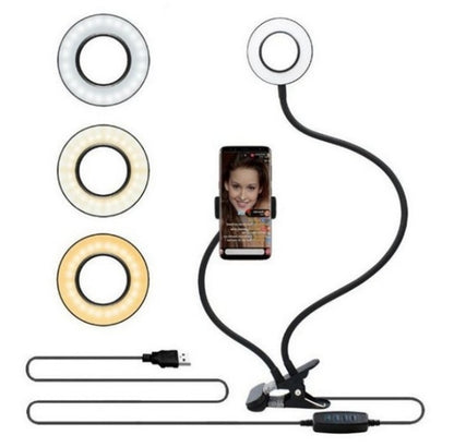 LED Selfie Ring Light Adjustable Stand for Perfect Lighting