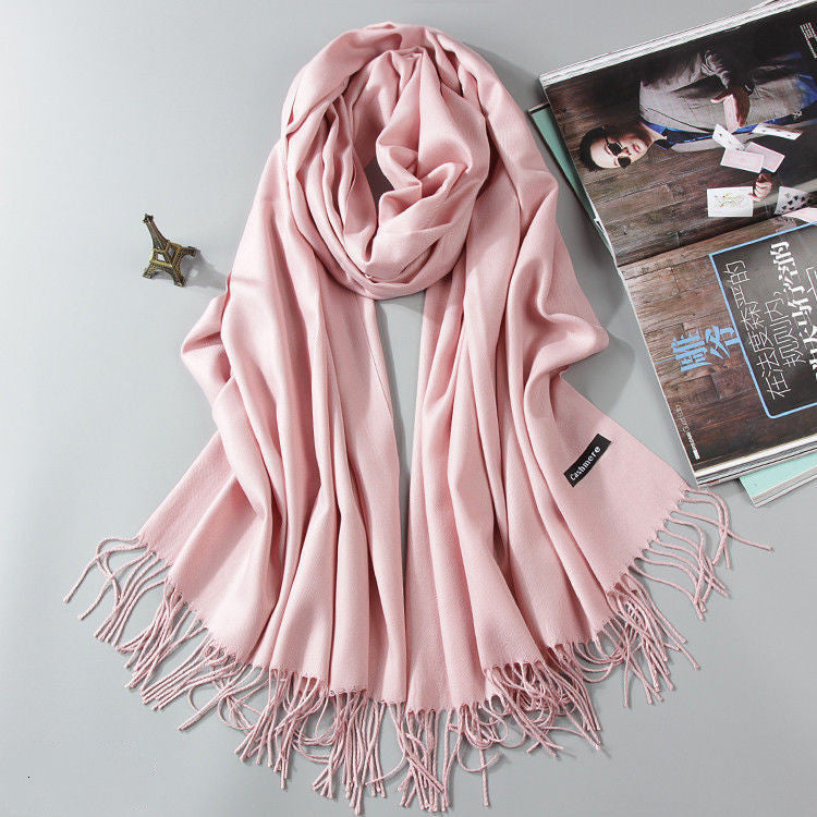 Fashion Cashmere Dual-use Shawl Warm Scarf