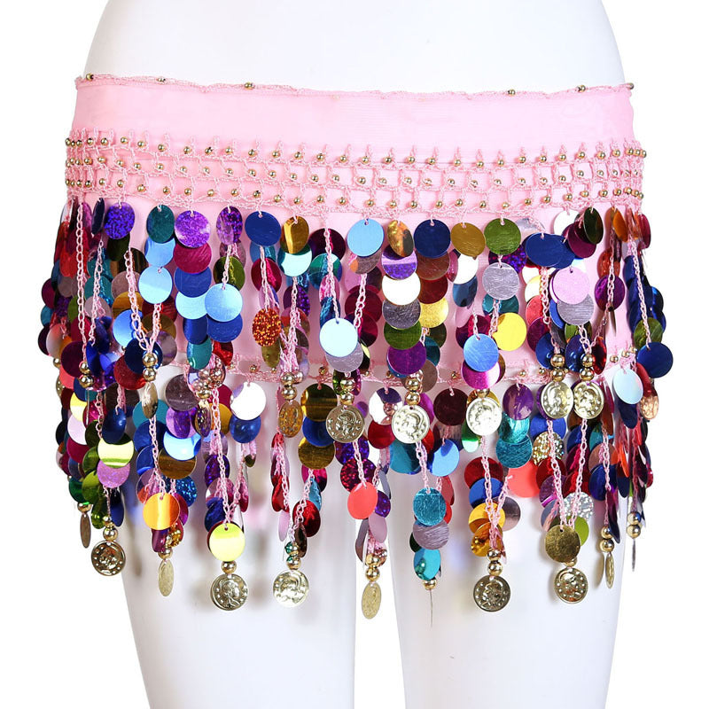 Belly Dancer Sequined Coin Belt