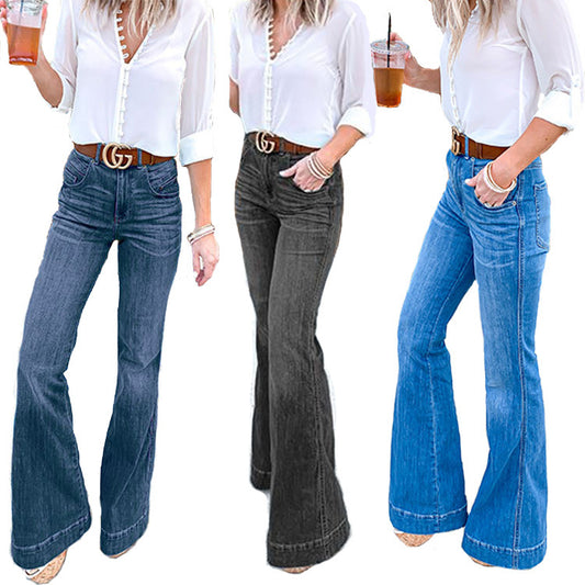 Women's jeans slim slimming wide-leg pants trousers