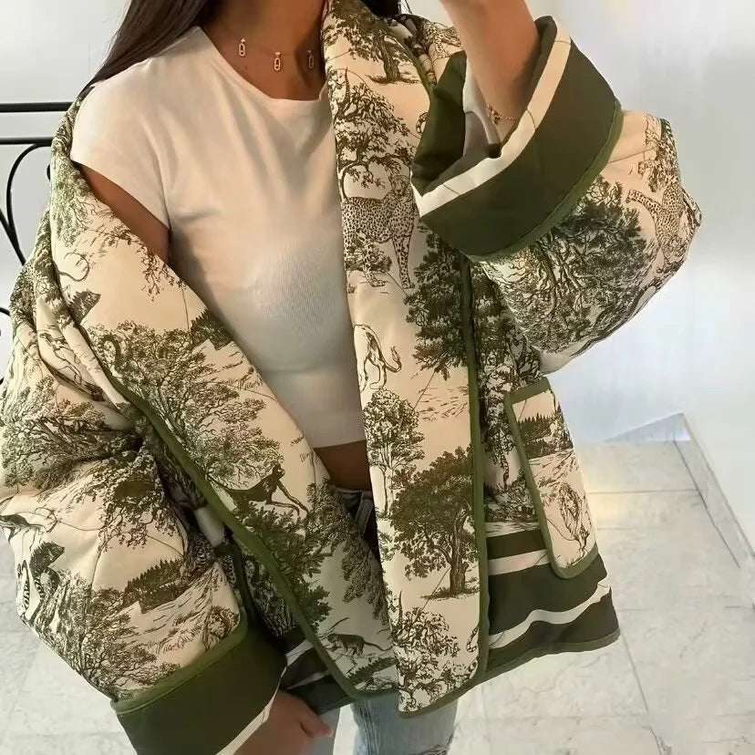 Women Printed Cotton Jacket