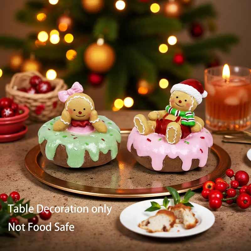 Hand Drawn Cartoon Resin Christmas Decorations Gingerbread Man