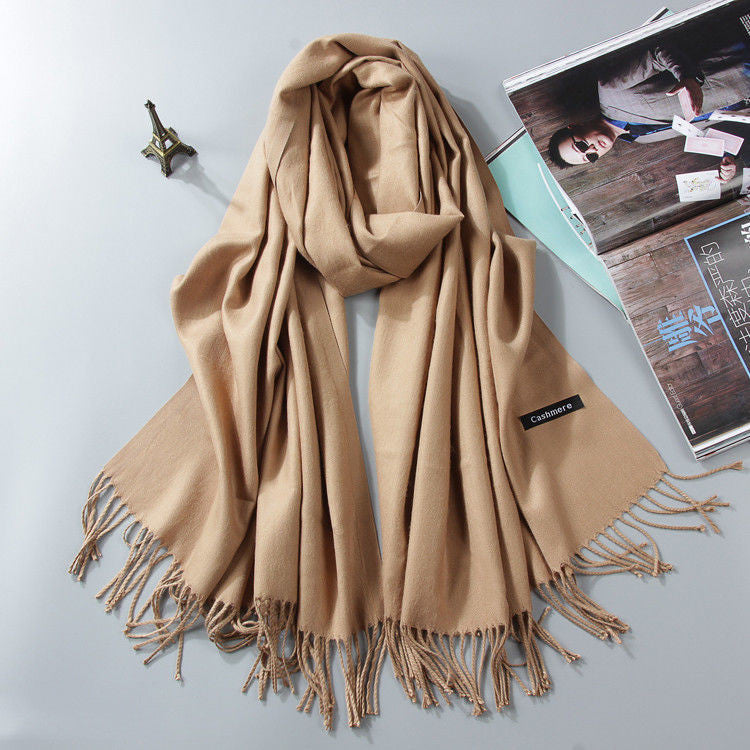 Fashion Cashmere Dual-use Shawl Warm Scarf