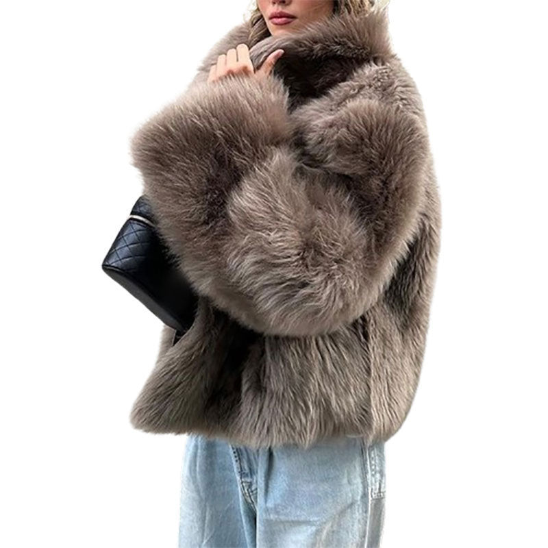 Plush Fur Coat Fashion Casual And Comfortable Eye-catching Warm