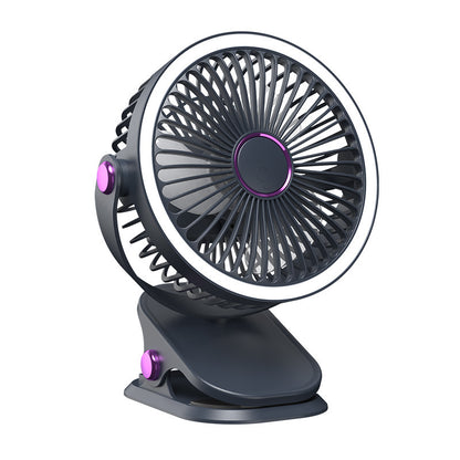 Clip Fan USB Lighting Desktop Fan Portable