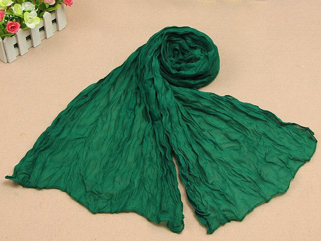 Bali Pure Cotton Yarn Fold Scarf Children Candy Color Autumn