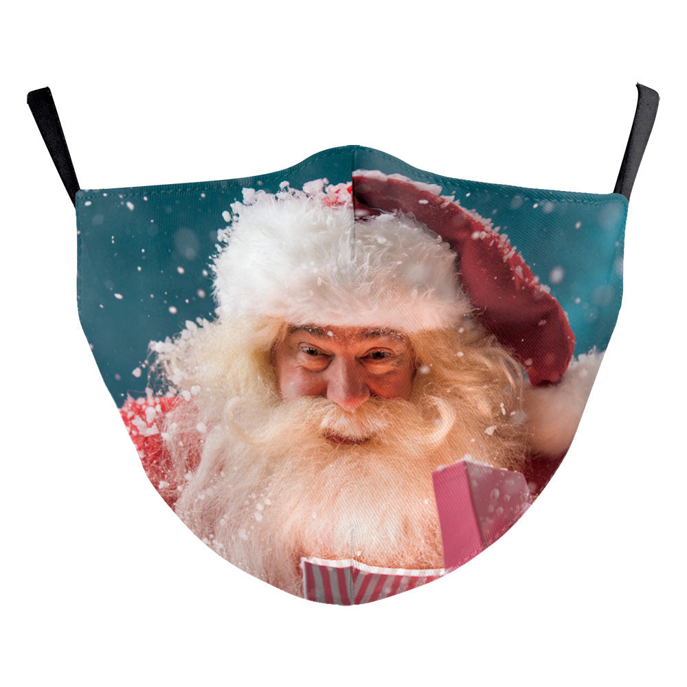 Christmas Funny Digital Printing Double-layer Dust Mask