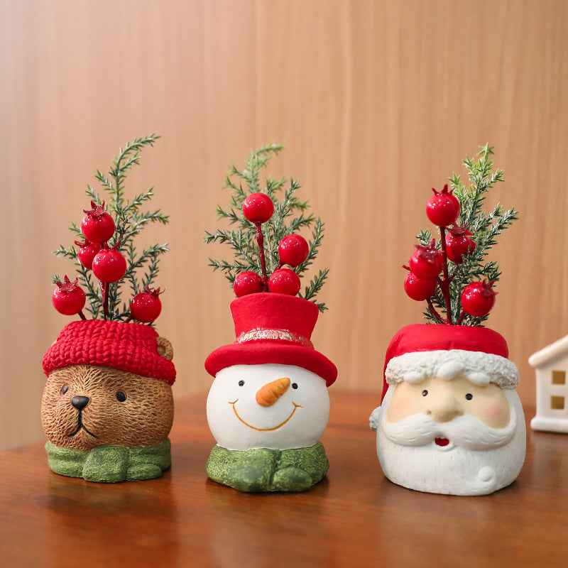 Resin Christmas Doll Santa Claus Snowman Decorations Ornaments