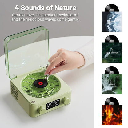 Retro Turntable Speaker with Bluetooth 5.0