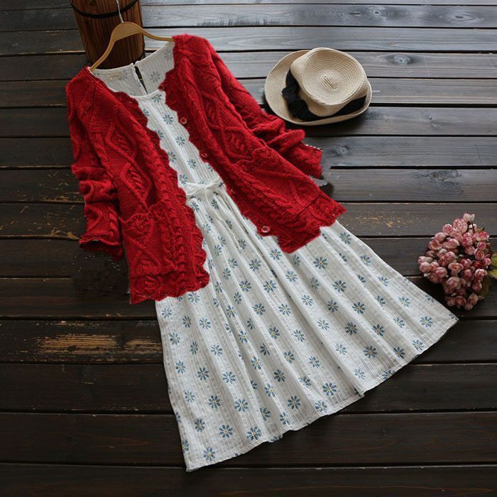 Women Buttons Knitted Cardigan Coat