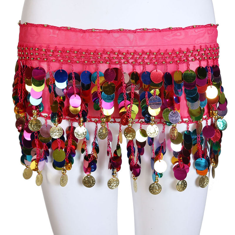 Belly Dancer Sequined Coin Belt