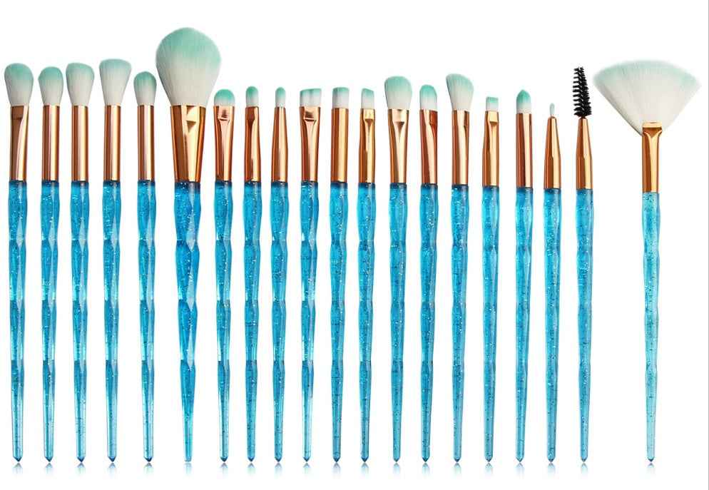 Diamond Makeup Brush Set (20 Pcs)