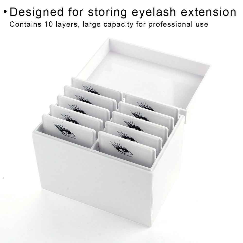 White Acrylic Eyelash Storage Box