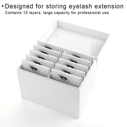 White Acrylic Eyelash Storage Box