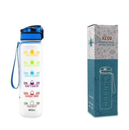1L Motivational Water Bottle with Time Marker for Hydration Success - Mallora Shop