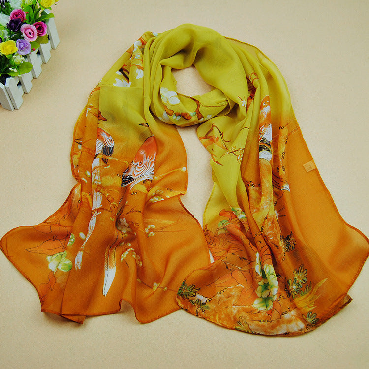 Chiffon Printed Chiffon Scarf For Women