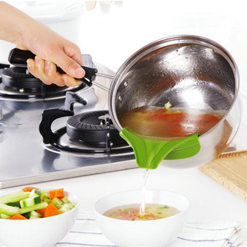 Silicone Soup Funnel Kitchen Gadget for Easy Pouring and Mess-Free Cooking - Mallora Shop