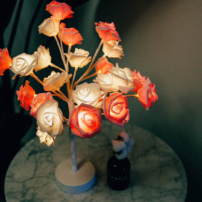 Rose Flower Lamp - USB Battery Operated LED Table Lamp