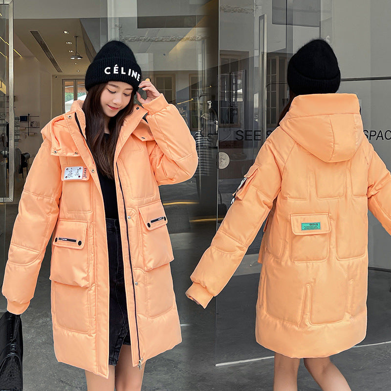 Women Candy-colored Down Cotton-padded Jacket