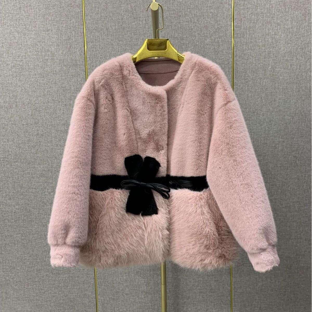 Faux Fur Coat Classic Style Slimming All-matching Western Style