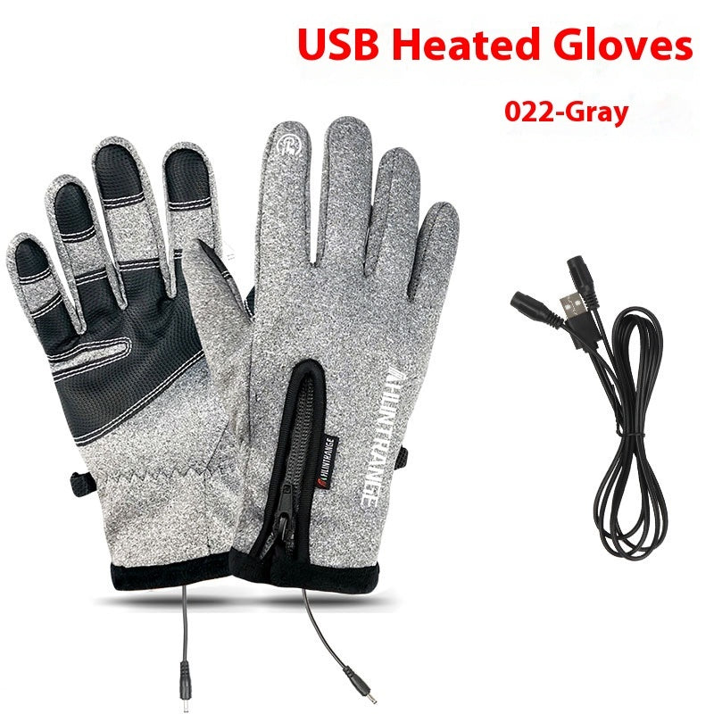 USB Electric Heating Heating Gloves Winter Outdoors Sports Skiing Warm Waterproof Non-slip