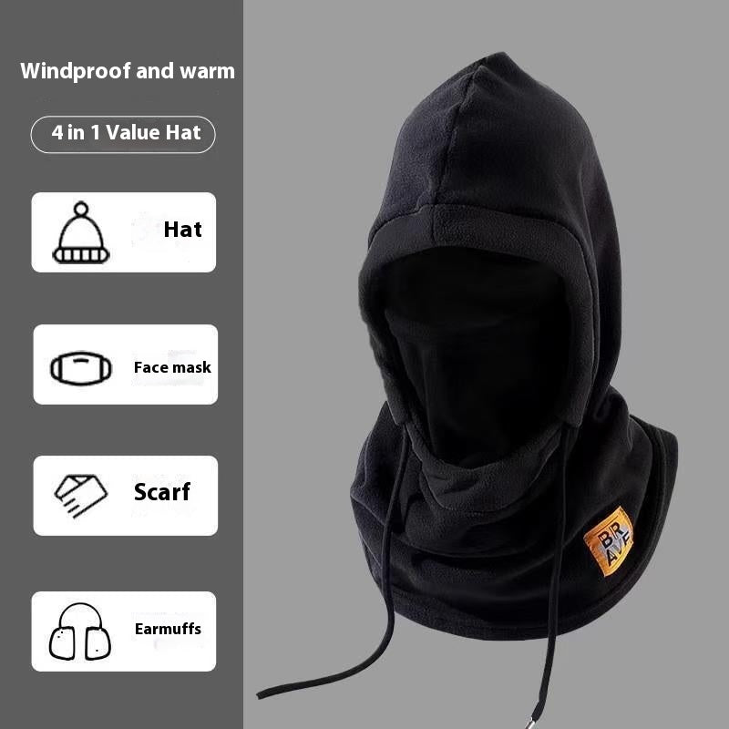 Winter Windproof Men's And Women's Outdoor Riding Thermal Head Cover Scarf Mask Integrated