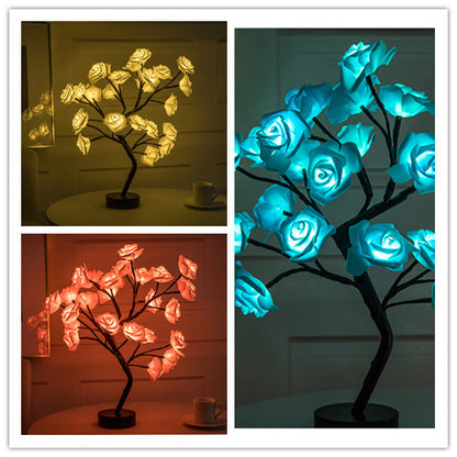 Rose Flower Lamp - USB Battery Operated LED Table Lamp