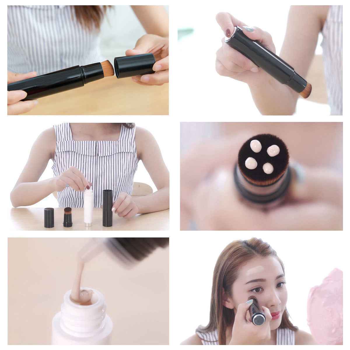 Travel Portable Liquid Foundation Automatic Makeup Brush