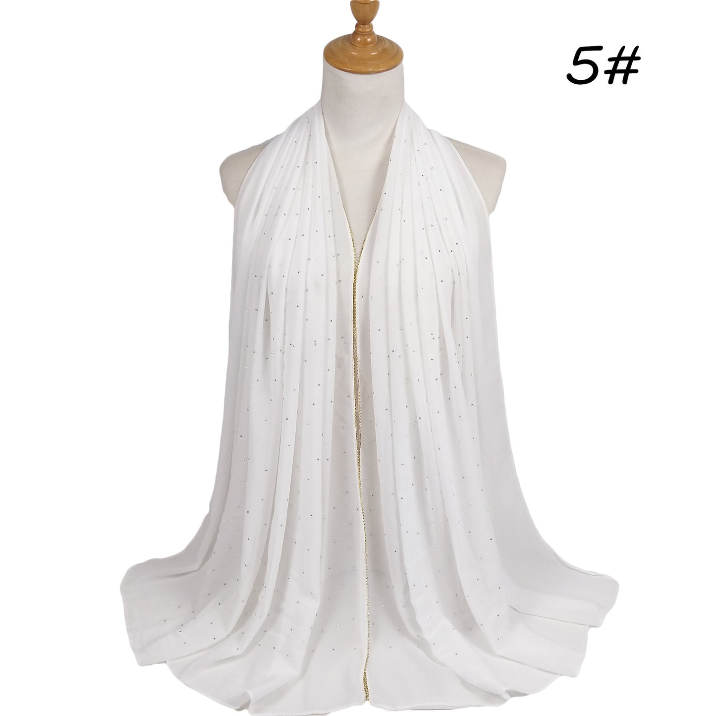 Chain Pearl Chiffon Hui Hood