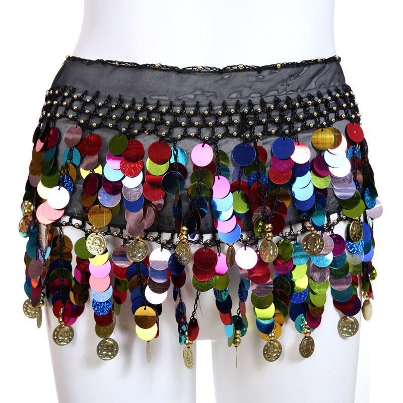 Belly Dancer Sequined Coin Belt