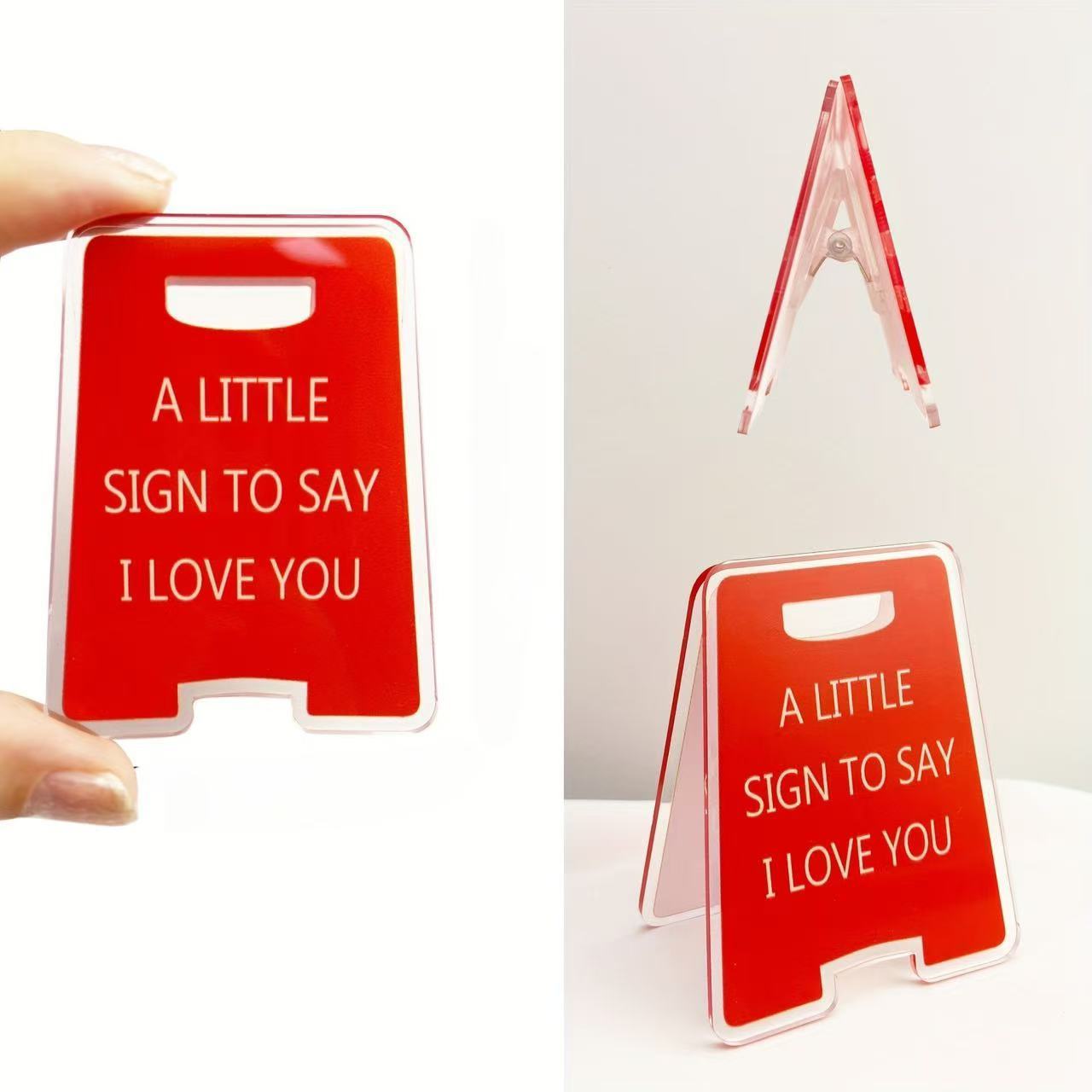 Creative Acrylic Warning Sign Clip Ins Style