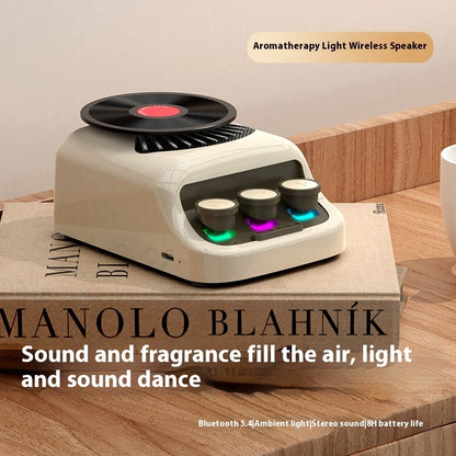 Aromatherapy Bluetooth Speaker Mini Retro CD Ambience Light