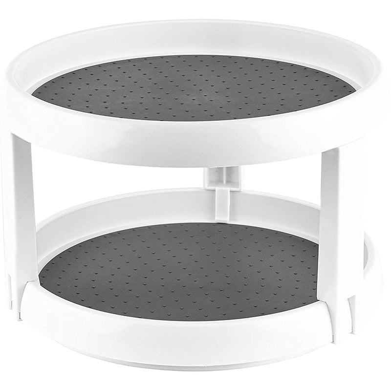 Two Level Storage Turntable - Multi Level Rotary Kitchen Spice Manager