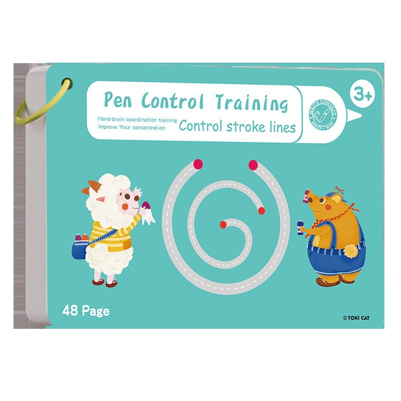 Pen Control Training Kindergarten Children Erasable Early Education Introduction Basic Practice Card