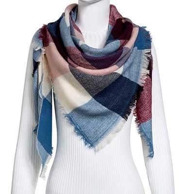 esign Women Triangles Scarf Long Scarves Shawl Autumn Winter