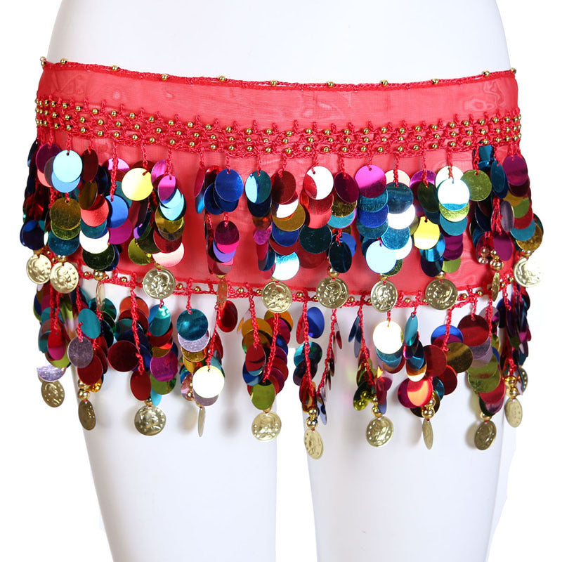 Belly Dancer Sequined Coin Belt