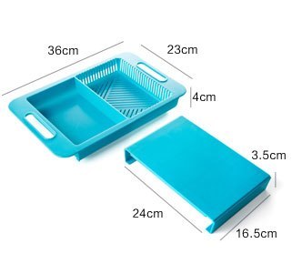 Multifunctional Kitchen Chopping Block with Drain Basket for Effortless Meal Prep - Mallora Shop