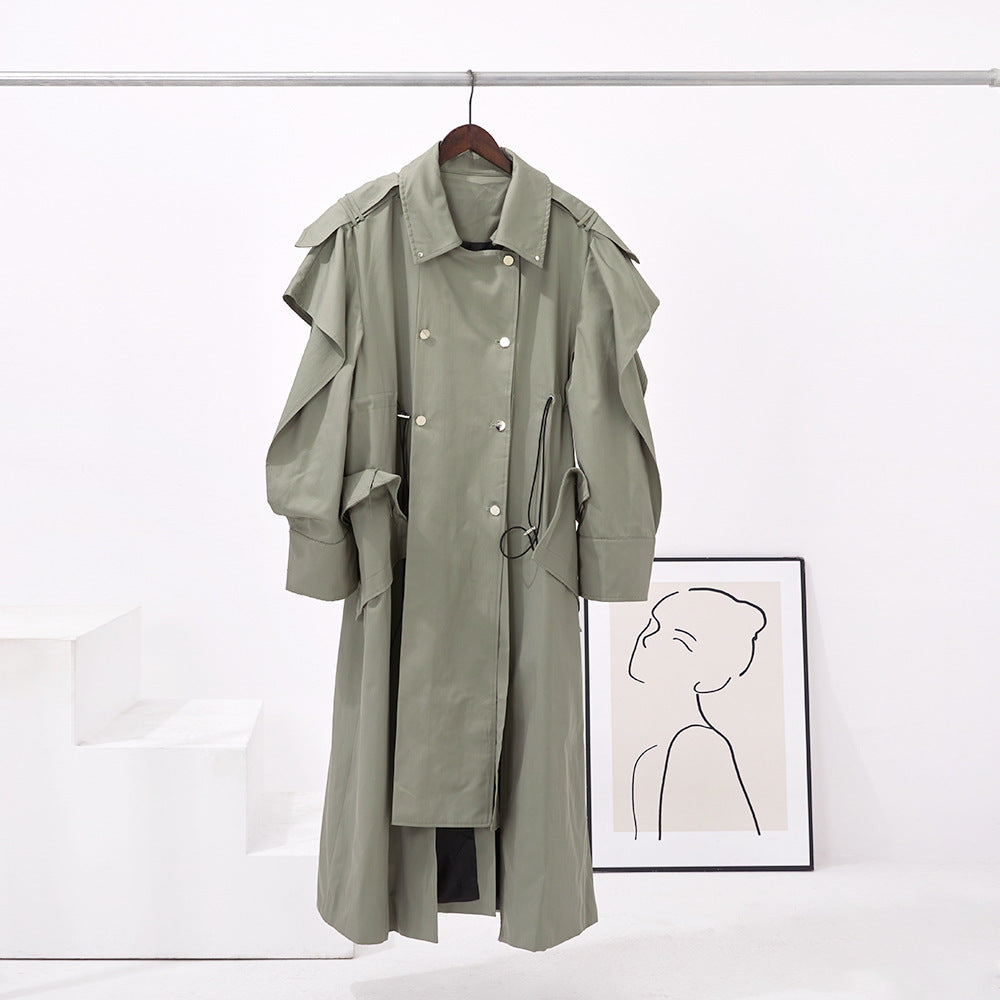 Elastic And Waisted Profile Trench Coat Women's Autumn