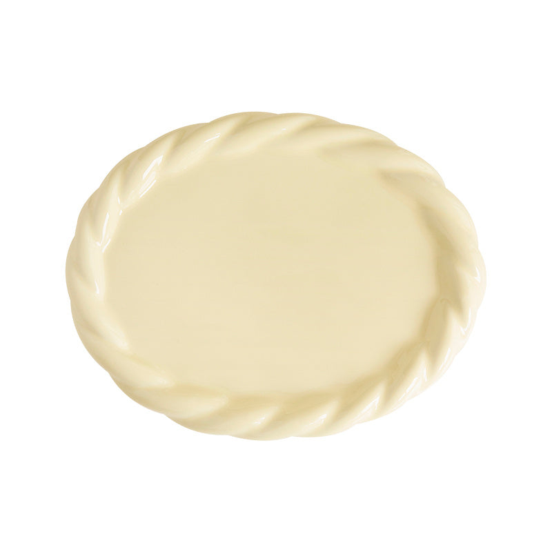 Original Design Simple Solid Color Household Ceramic Western Dinner Plate