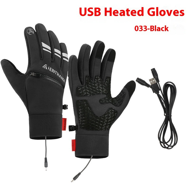 USB Electric Heating Heating Gloves Winter Outdoors Sports Skiing Warm Waterproof Non-slip