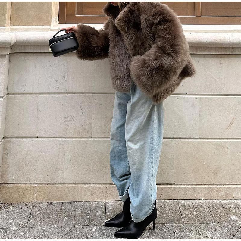 Plush Fur Coat Fashion Casual And Comfortable Eye-catching Warm