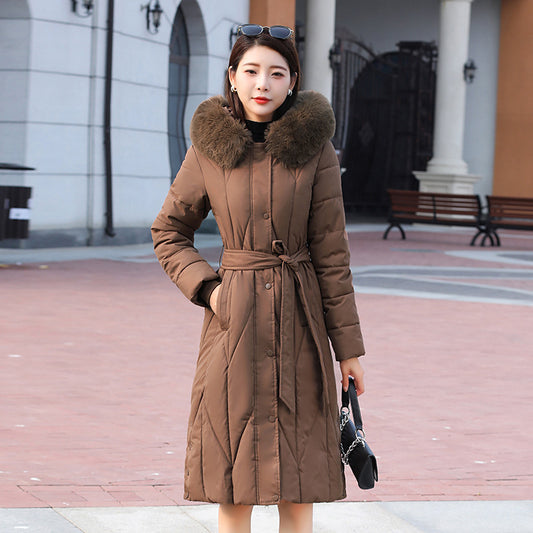 Women's Cotton-padded Coat Fashion Waist-controlled Thickened