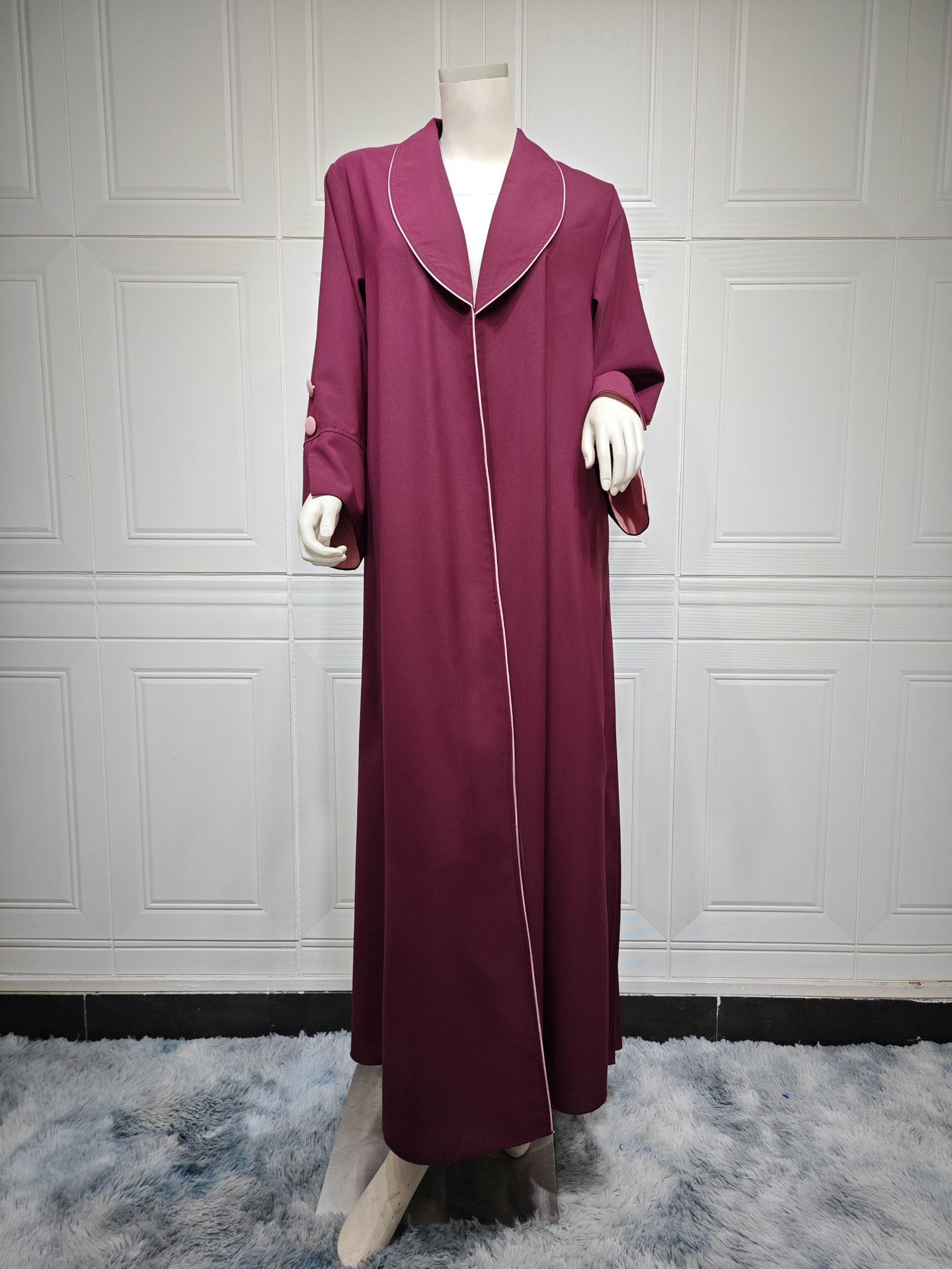 Strickjacke Langes Kleid Damenbekleidung Kleid Herbst und Winter Elegante Robe Trenchcoat