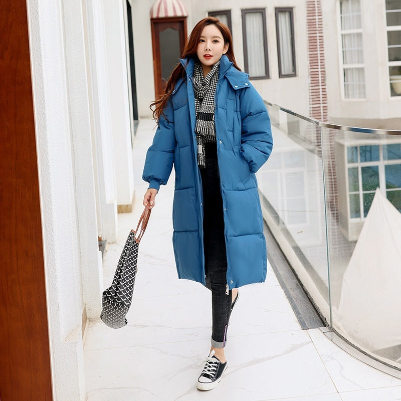 Long Over-the-knee Cotton-padded Coat Women's Loose Down Cotton-padded Jacket