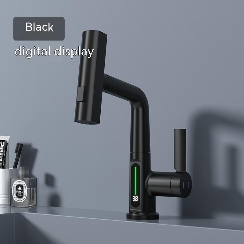 Intelligent Digital Display Pull-out Basin Faucet