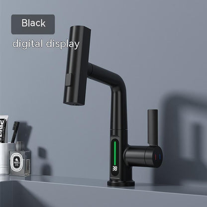 Intelligent Digital Display Pull-out Basin Faucet