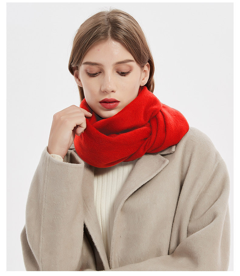 Fashion Women's Solid Color Cashmere Warm Scarf